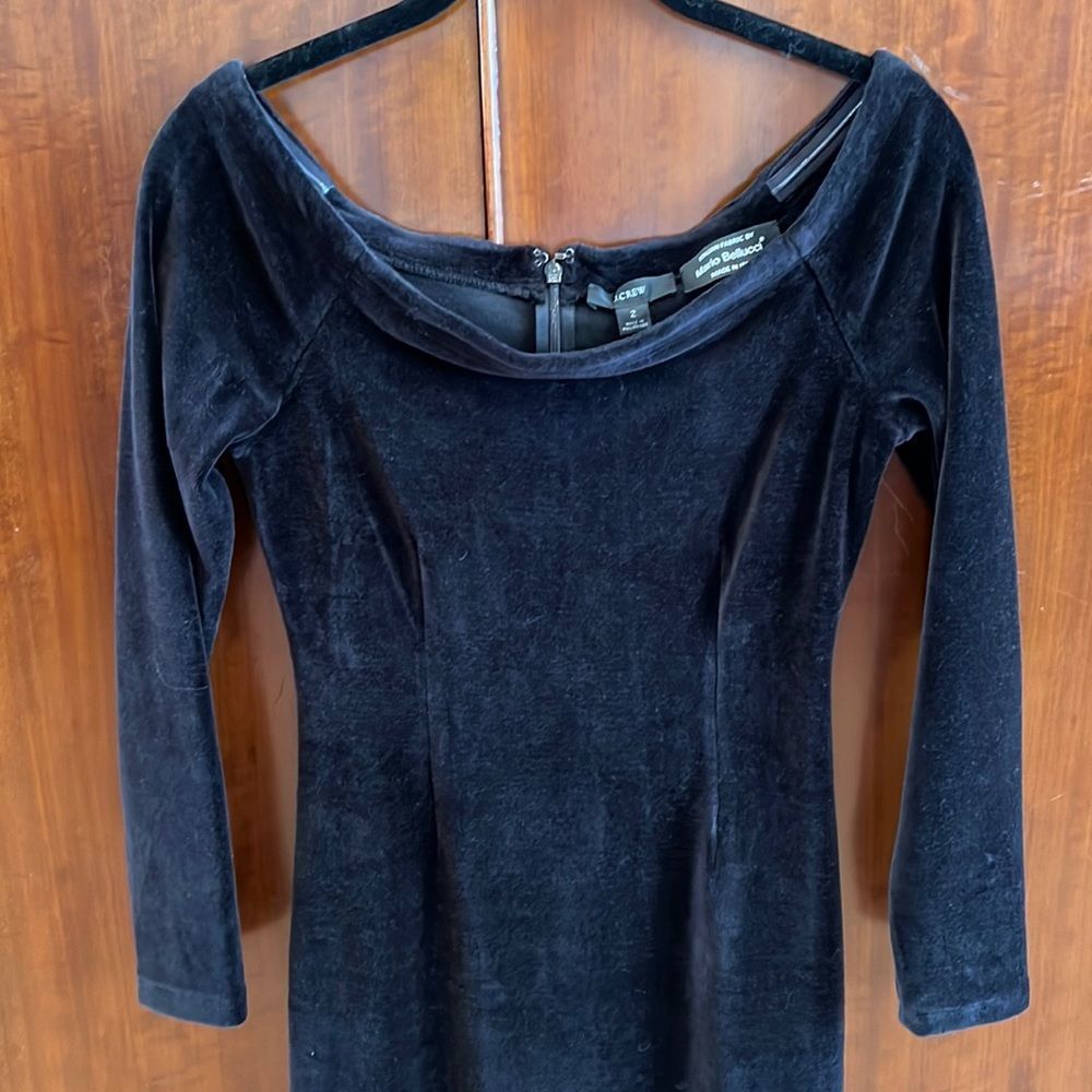 J. Crew - black velvet dress (fitted)